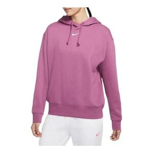 Nike Women's Mauve Pullover Hoodie with White Swoosh